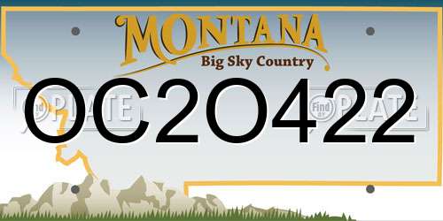 OC2O422 Montana License Plate