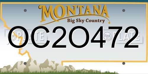 OC2O472 Montana License Plate