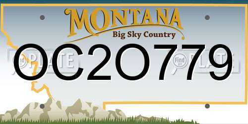 OC2O779 Montana License Plate