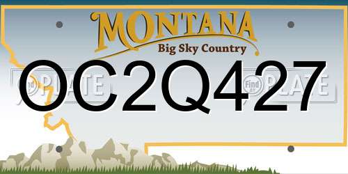 OC2Q427 Montana License Plate