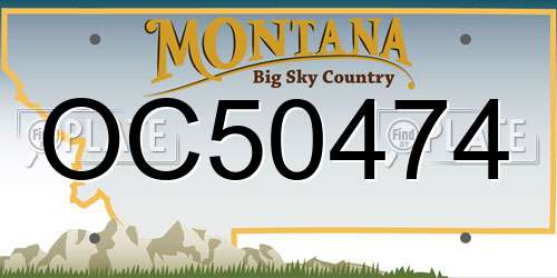 OC50474 Montana License Plate