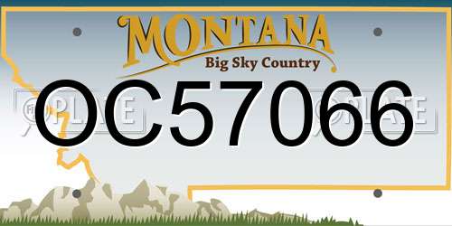 OC57066 Montana License Plate