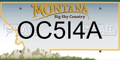 OC5I4A Montana License Plate