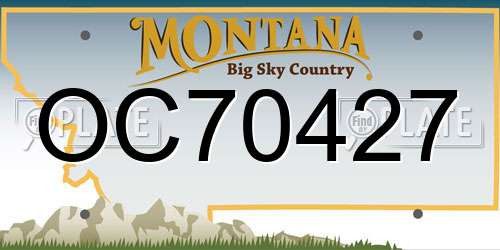 OC70427 Montana License Plate