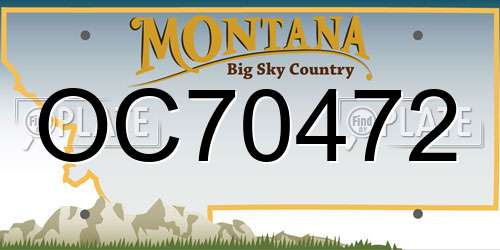 OC70472 Montana License Plate