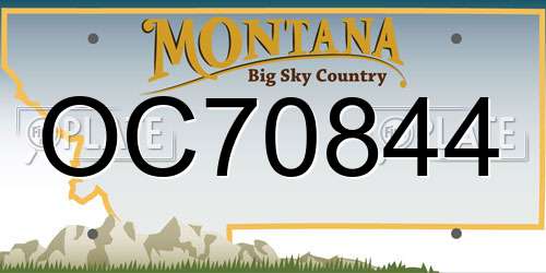 OC70844 Montana License Plate