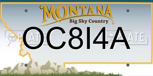 OC8I4A Montana License Plate