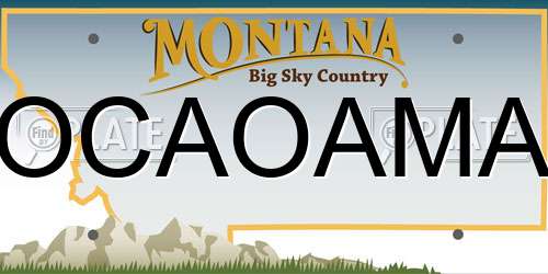 OCAOAMA Montana License Plate