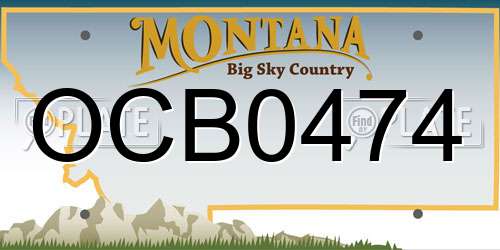 OCB0474 Montana License Plate
