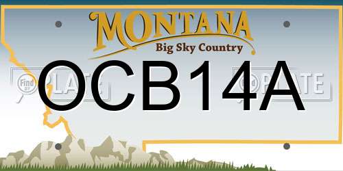 OCB14A Montana License Plate
