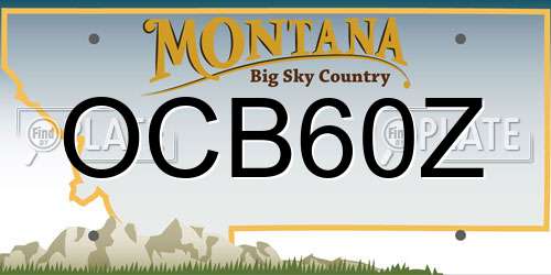 OCB60Z Montana License Plate