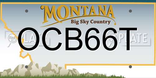 OCB66T Montana License Plate