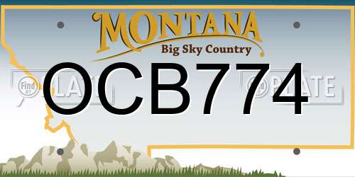 OCB774 Montana License Plate