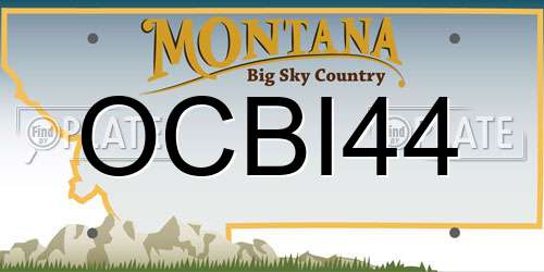 OCBI44 Montana License Plate