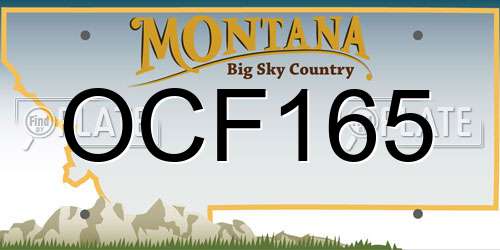 OCF165 Montana License Plate