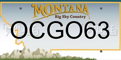 OCGO63 Montana License Plate