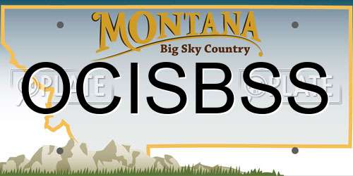 OCISBSS Montana License Plate