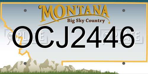 OCJ2446 Montana License Plate