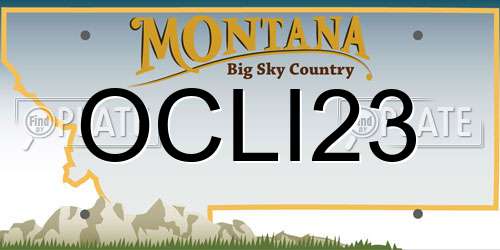 OCLI23 Montana License Plate