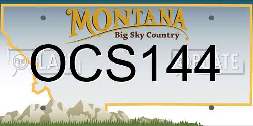 OCS144 Montana License Plate