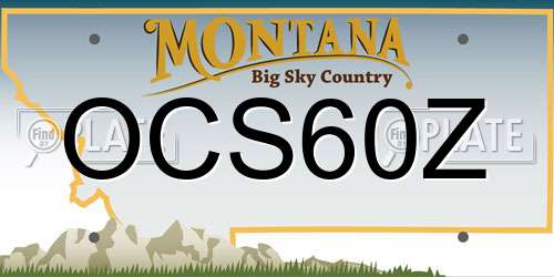 OCS60Z Montana License Plate