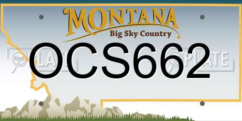 OCS662 Montana License Plate