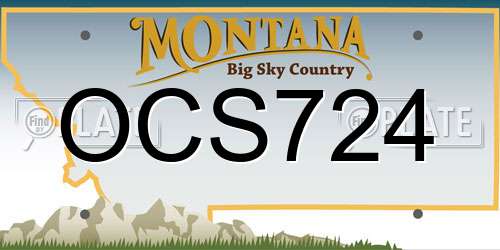 OCS724 Montana License Plate