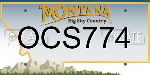 OCS774 Montana License Plate