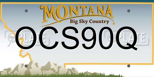 OCS90Q Montana License Plate