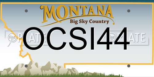 OCSI44 Montana License Plate