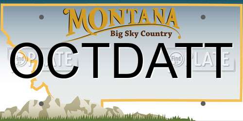 OCTDATT Montana License Plate