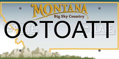 OCTOATT Montana License Plate
