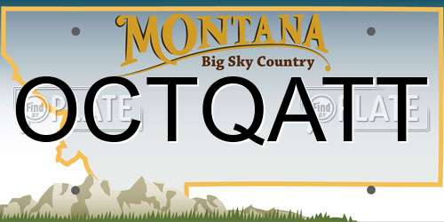 OCTQATT Montana License Plate