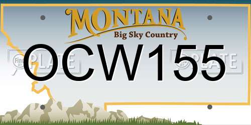 OCW155 Montana License Plate