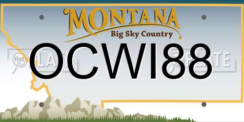 OCWI88 Montana License Plate