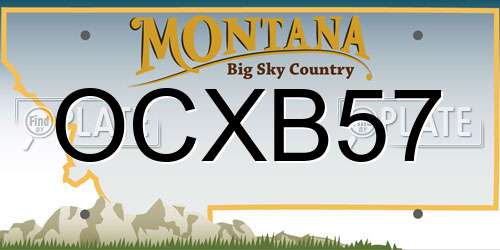 OCXB57 Montana License Plate