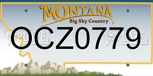 OCZ0779 Montana License Plate