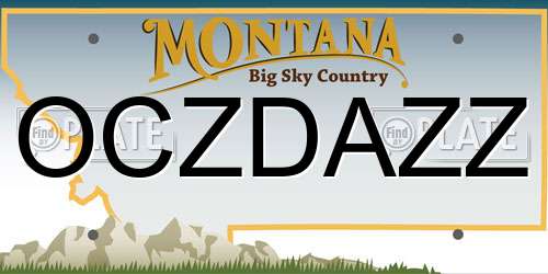 OCZDAZZ Montana License Plate