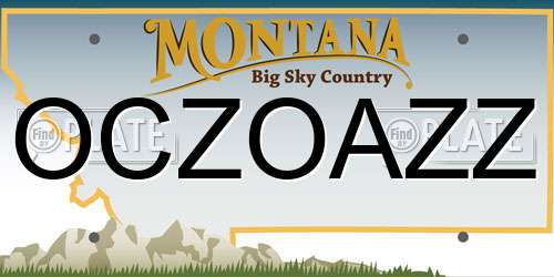 OCZOAZZ Montana License Plate