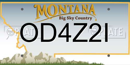OD4Z2I Montana License Plate