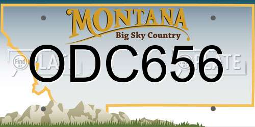 ODC656 Montana License Plate