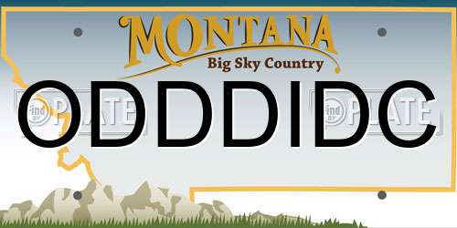 ODDDIDC Montana License Plate