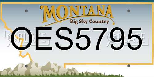 OES5795 Montana License Plate