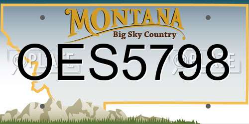 OES5798 Montana License Plate