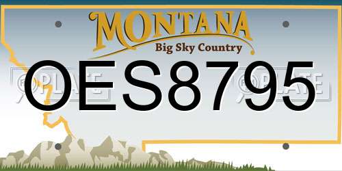 OES8795 Montana License Plate
