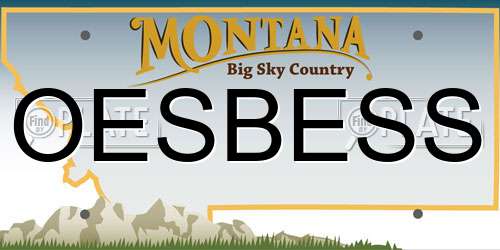 OESBESS Montana License Plate