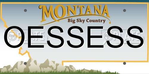 OESSESS Montana License Plate