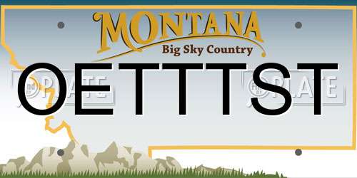 OETTTST Montana License Plate