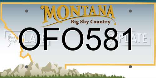 OFO581 Montana License Plate