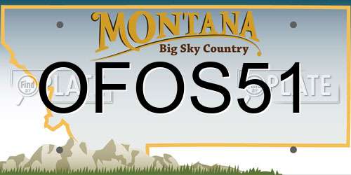 OFOS51 Montana License Plate